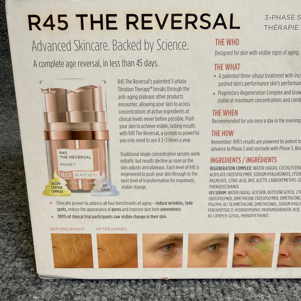 BeautyBio R45 The Reversal 3-Phase Skin Transforming Treatment Titration Therapy
